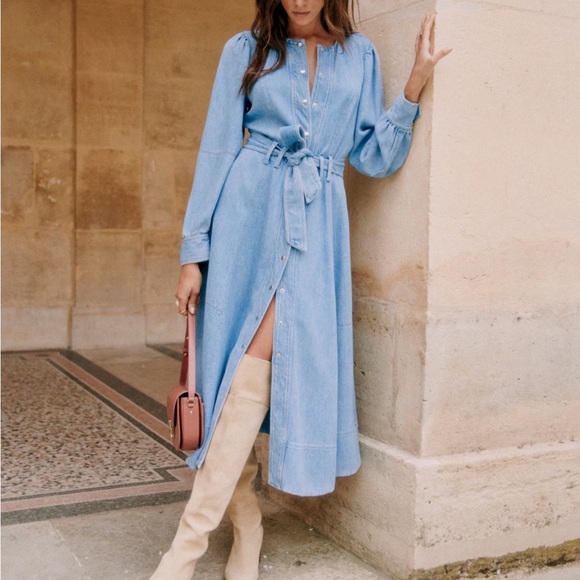 Sezane Dresses & Skirts - Sezane Caterina Dress Bleach - Size 10